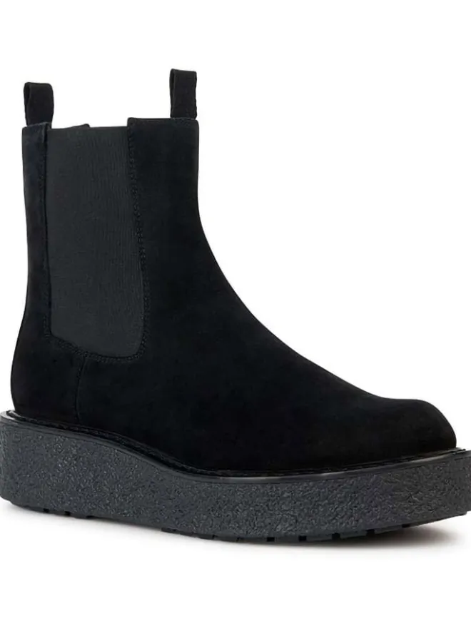 Geox Stiefeletten^Leder-Chelsea-Boots "Elidea" in Schwarz