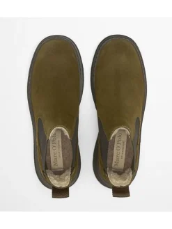 Leder-Chelsea-Boots "Elisa" in Khaki>Marc O'Polo Shoes Online