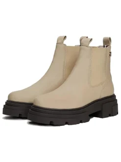 Tommy Hilfiger Shoes Stiefeletten^Leder-Chelsea-Boots in Beige