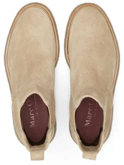 Leder-Chelsea-Boots in Beige><noscript><img width=