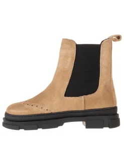 lamino Stiefeletten·Chelsea Boots^Leder-Chelsea-Boots in Beige