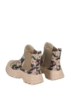 Leder-Chelsea-Boots in Beige/ Dunkelblau/ Bunt><noscript><img width=