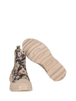 Leder-Chelsea-Boots in Beige/ Dunkelblau/ Bunt><noscript><img width=