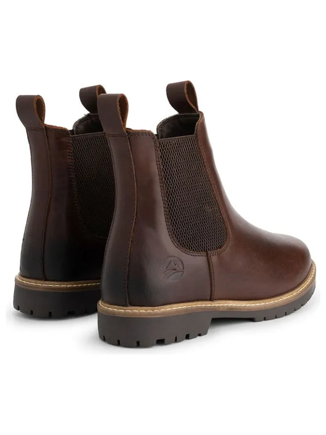 Leder-Chelsea-Boots in Braun>TRAVELIN' Discount