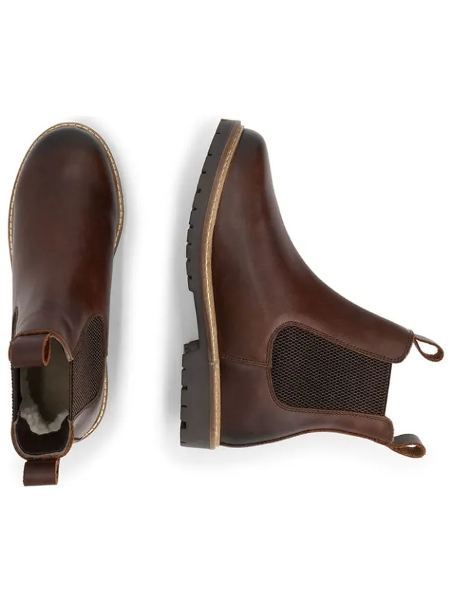 Leder-Chelsea-Boots in Braun>TRAVELIN' Discount