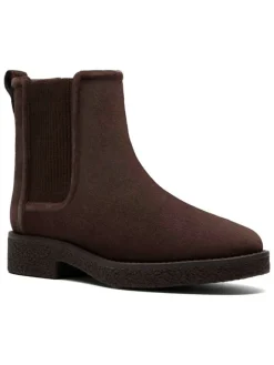 Clarks Stiefeletten^Leder-Chelsea-Boots in Braun
