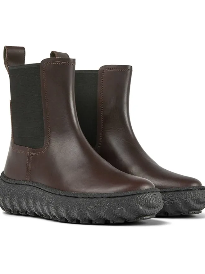 Camper Stiefeletten^Leder-Chelsea-Boots in Braun