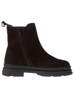 Leder-Chelsea-Boots in Braun>lamino New