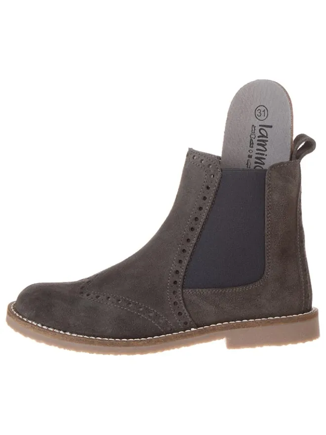 Leder-Chelsea-Boots in Braun>lamino Online