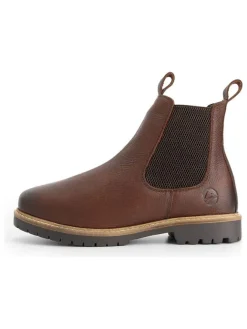Leder-Chelsea-Boots in Braun>TRAVELIN' New