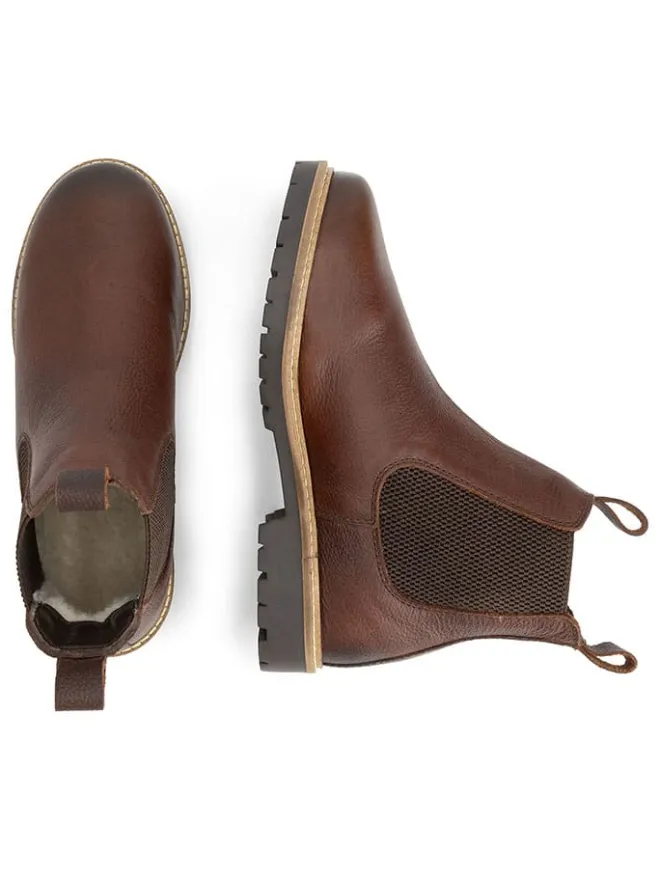 Leder-Chelsea-Boots in Braun>TRAVELIN' New