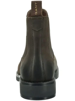 Leder-Chelsea-Boots in Braun><noscript><img width=