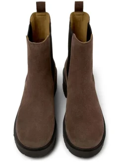 Leder-Chelsea-Boots in Braun><noscript><img width=