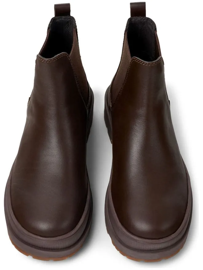 Leder-Chelsea-Boots in Braun>Camper