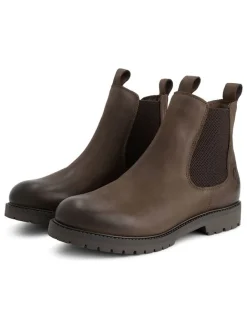 Leder-Chelsea-Boots in Braun>TRAVELIN' New