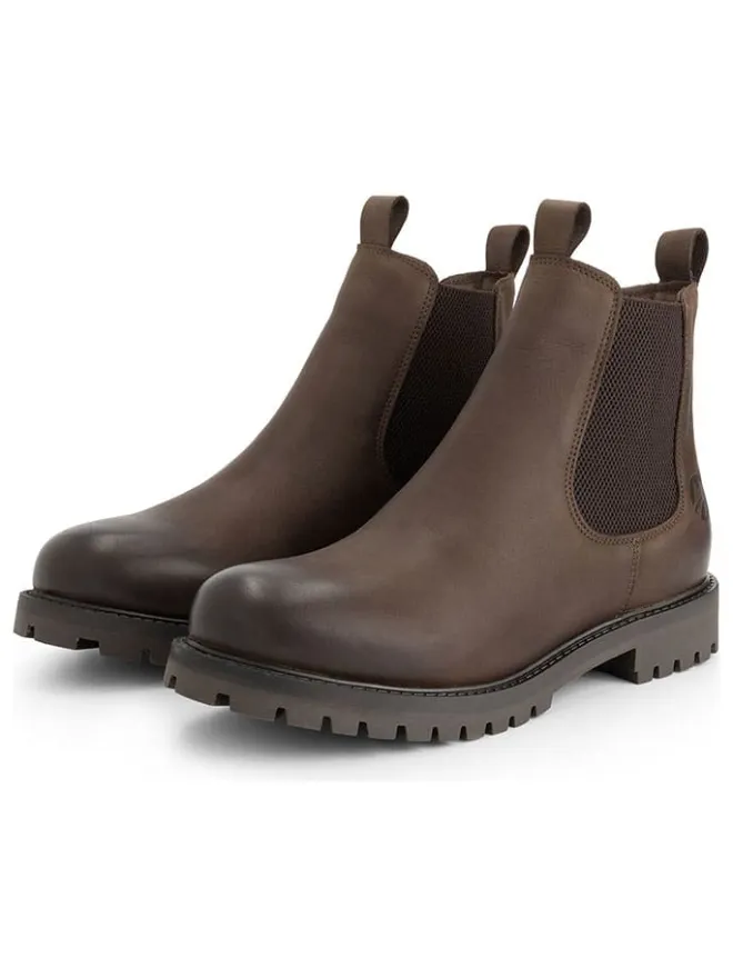 Leder-Chelsea-Boots in Braun>TRAVELIN' Online