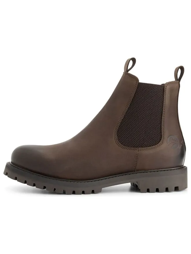Leder-Chelsea-Boots in Braun>TRAVELIN' Online
