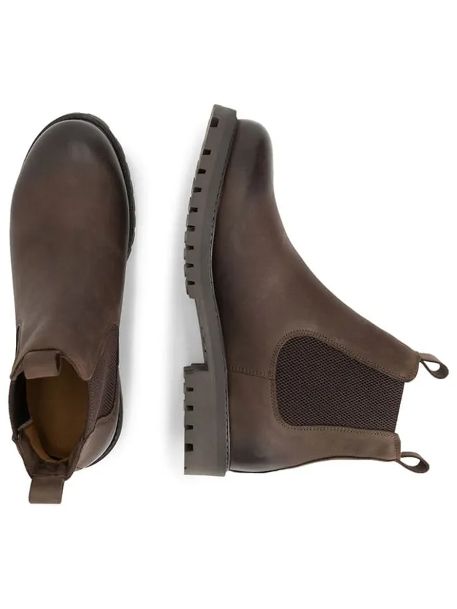 Leder-Chelsea-Boots in Braun>TRAVELIN' Online