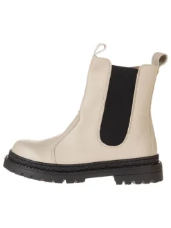 lamino Stiefeletten·Chelsea Boots^Leder-Chelsea-Boots in Creme