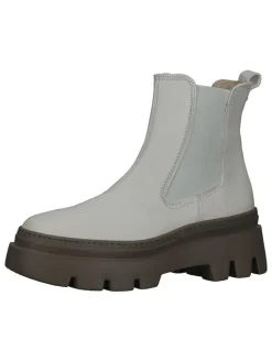 Leder-Chelsea-Boots in Creme/ Taupe>Paul Green Clearance