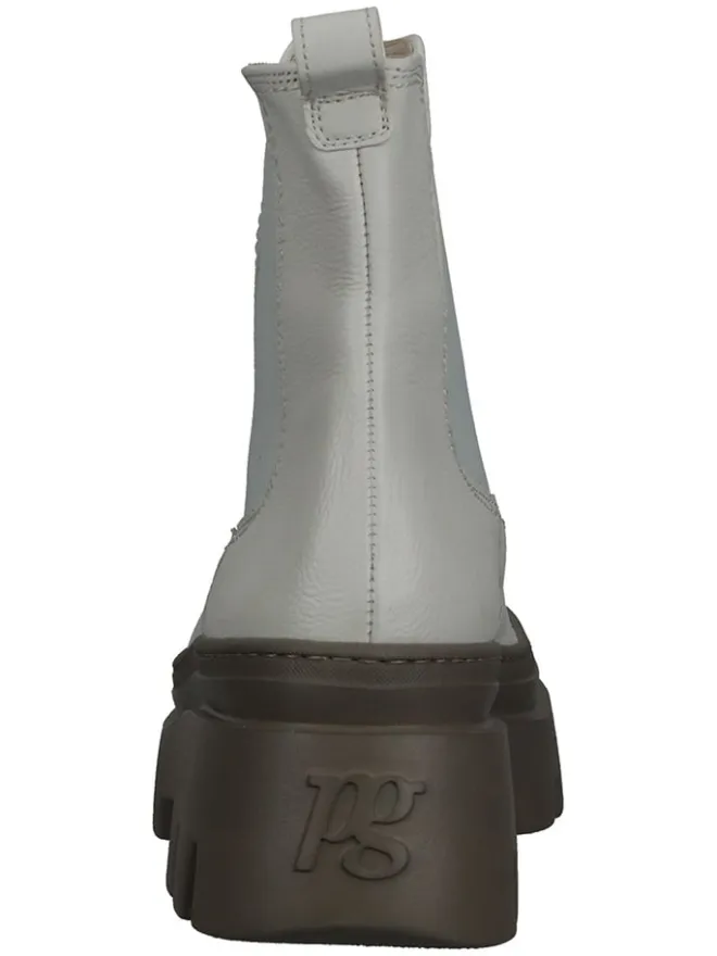 Leder-Chelsea-Boots in Creme/ Taupe>Paul Green Clearance