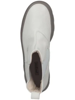 Leder-Chelsea-Boots in Creme/ Taupe><noscript><img width=
