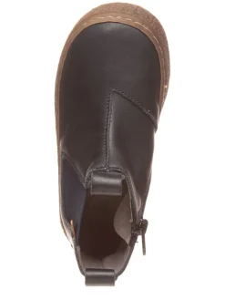 Leder-Chelsea-Boots in Dunkelblau><noscript><img width=