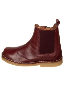 kmins Stiefeletten·Chelsea Boots^Leder-Chelsea-Boots in Dunkelrot