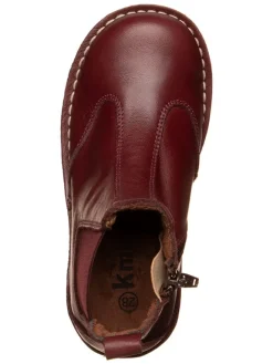 kmins Stiefeletten·Chelsea Boots^Leder-Chelsea-Boots in Dunkelrot
