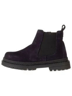 Leder-Chelsea-Boots in Dunkelblau>lamino Hot
