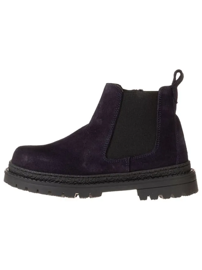 Leder-Chelsea-Boots in Dunkelblau>lamino Hot