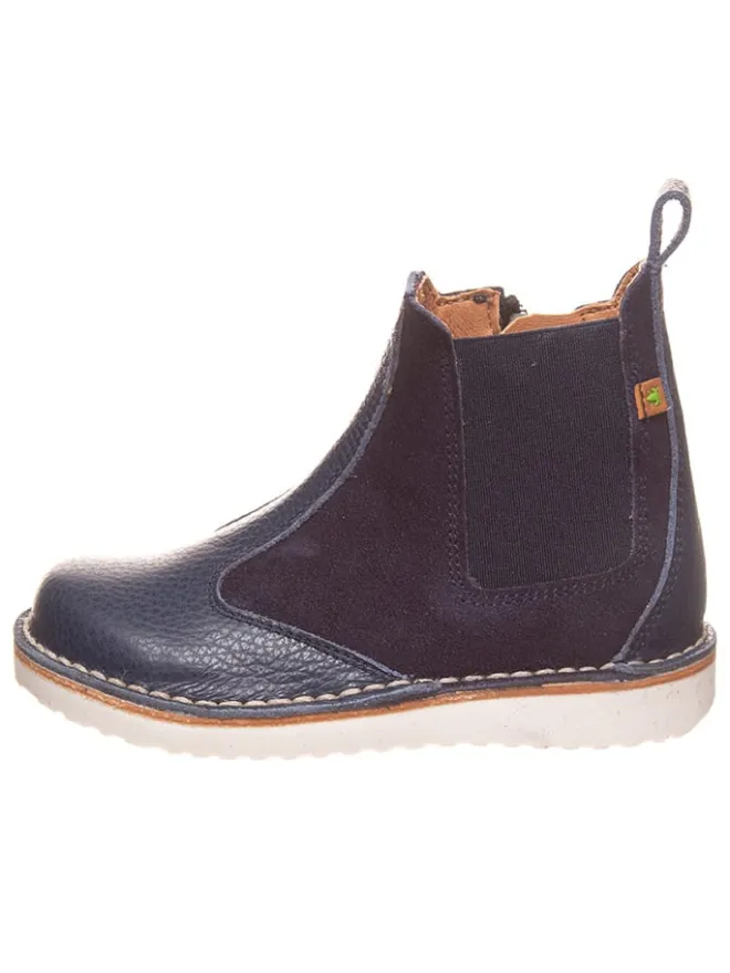 Leder-Chelsea-Boots in Dunkelblau>El Naturalista Hot
