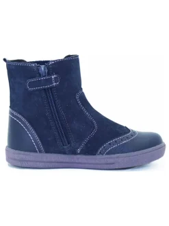 Leder-Chelsea-Boots in Dunkelblau><noscript><img width=