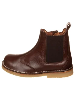 Leder-Chelsea-Boots in Dunkelbraun>kmins Best