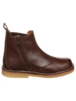 Leder-Chelsea-Boots in Dunkelbraun>kmins Best