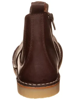 Leder-Chelsea-Boots in Dunkelbraun><noscript><img width=
