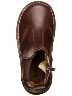 Leder-Chelsea-Boots in Dunkelbraun><noscript><img width=