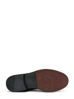 Leder-Chelsea-Boots in Dunkelbraun><noscript><img width=