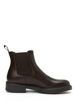 Leder-Chelsea-Boots in Dunkelbraun><noscript><img width=