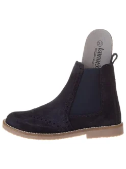Leder-Chelsea-Boots in Dunkelblau><noscript><img width=