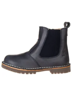 POM POM Stiefeletten·Chelsea Boots^Leder-Chelsea-Boots in Dunkelblau