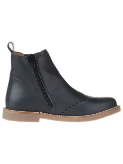 Leder-Chelsea-Boots in Dunkelblau>lamino Sale