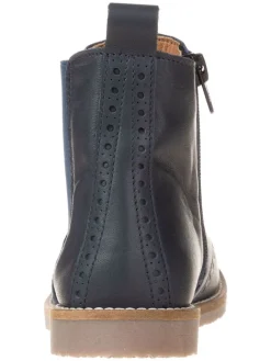 Leder-Chelsea-Boots in Dunkelblau><noscript><img width=