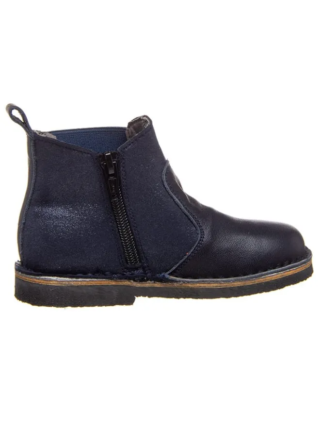 kmins Stiefeletten·Chelsea Boots^Leder-Chelsea-Boots in Dunkelblau