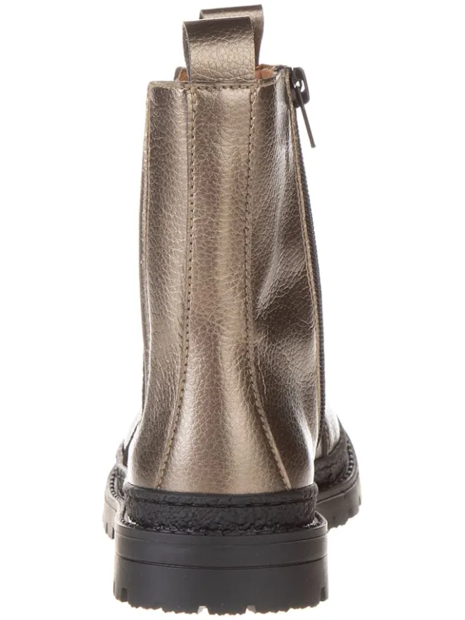 lamino Stiefeletten·Chelsea Boots^Leder-Chelsea-Boots in Gold