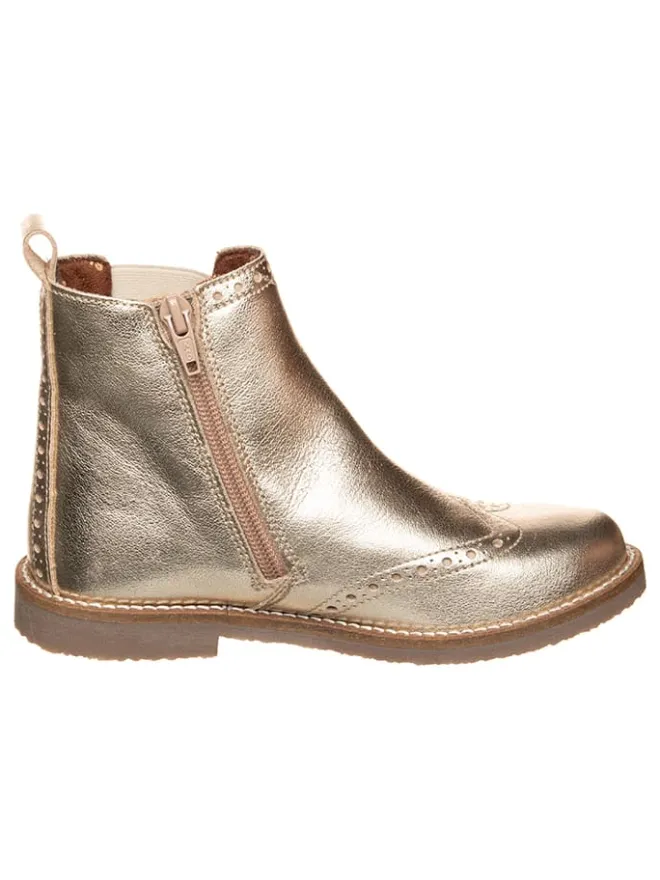 kmins Stiefeletten·Chelsea Boots^Leder-Chelsea-Boots in Gold
