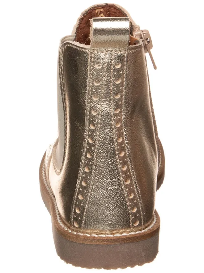 kmins Stiefeletten·Chelsea Boots^Leder-Chelsea-Boots in Gold