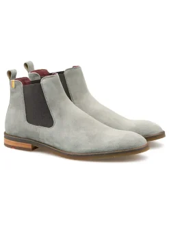 Leder-Chelsea-Boots in Grau><noscript><img width=