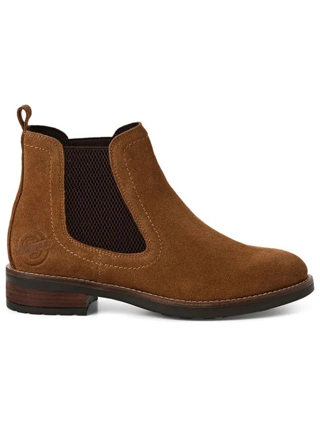 Leder-Chelsea-Boots in Hellbraun>s.Oliver Hot