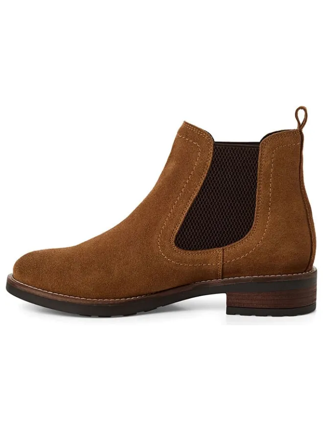 Leder-Chelsea-Boots in Hellbraun>s.Oliver Hot